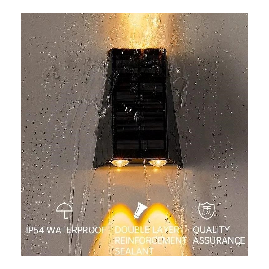 LED Päikesepaneeliga seinavalgusti koos anduriga LED/2W/5V IP54
