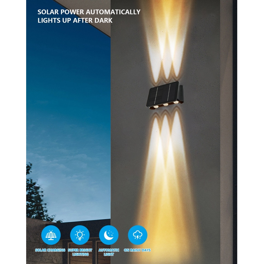LED Päikesepaneeliga seinavalgusti koos anduriga LED/2W/5V IP54
