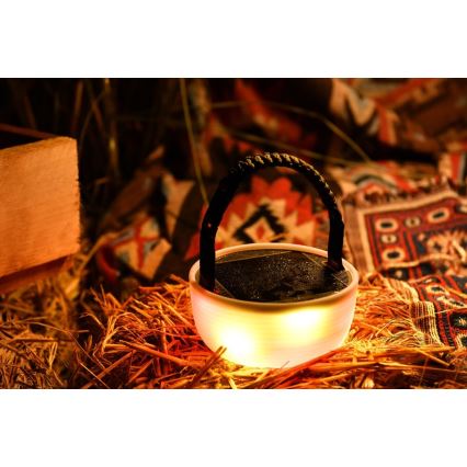LED RGB Kaasaskantav päikesepaneeliga laetav lamp koos LED valguskett LED/10W/5V 3600 mAh IP65
