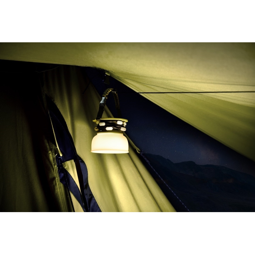 LED RGB Kaasaskantav päikesepaneeliga laetav lamp koos LED valguskett LED/10W/5V 3600 mAh IP65