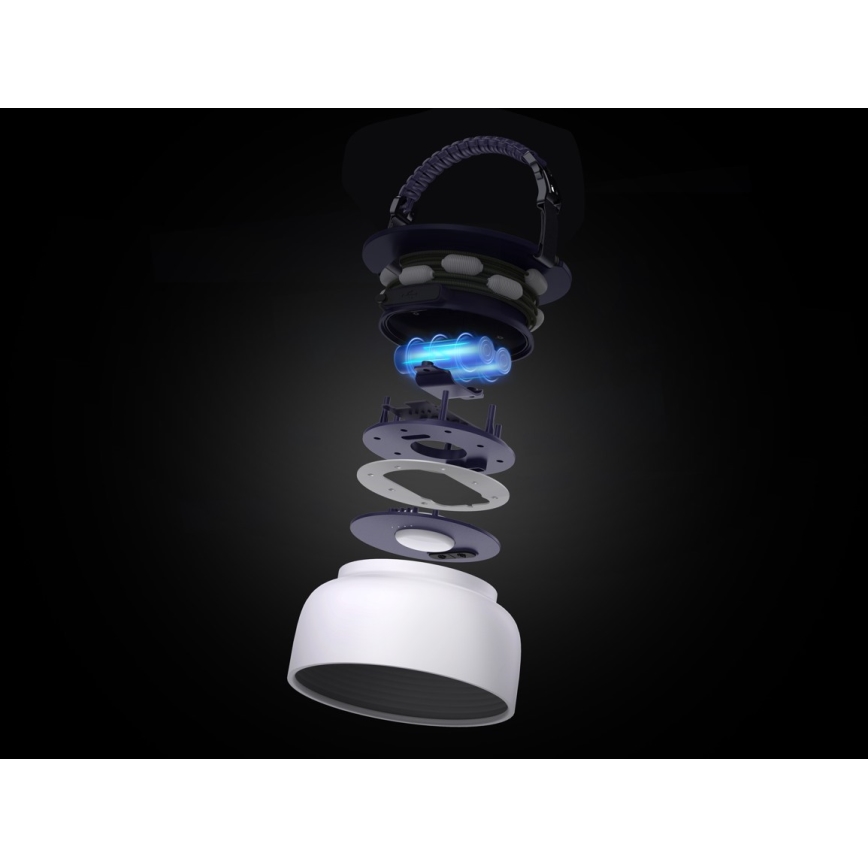 LED RGB Kaasaskantav päikesepaneeliga laetav lamp koos LED valguskett LED/10W/5V 3600 mAh IP65