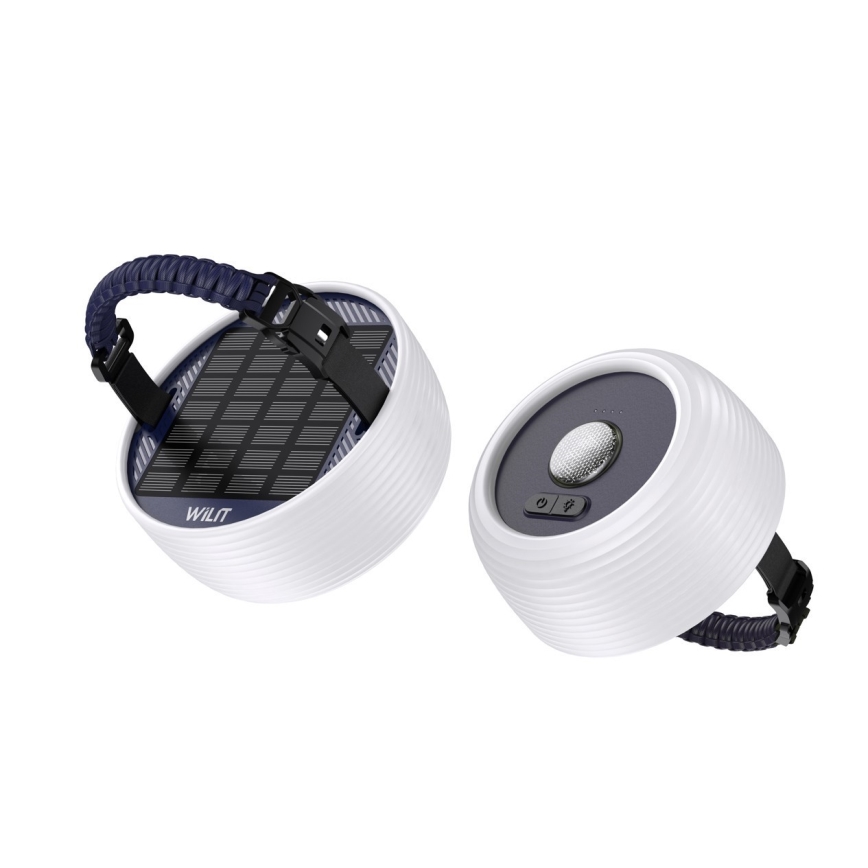 LED RGB Kaasaskantav päikesepaneeliga laetav lamp koos LED valguskett LED/10W/5V 3600 mAh IP65