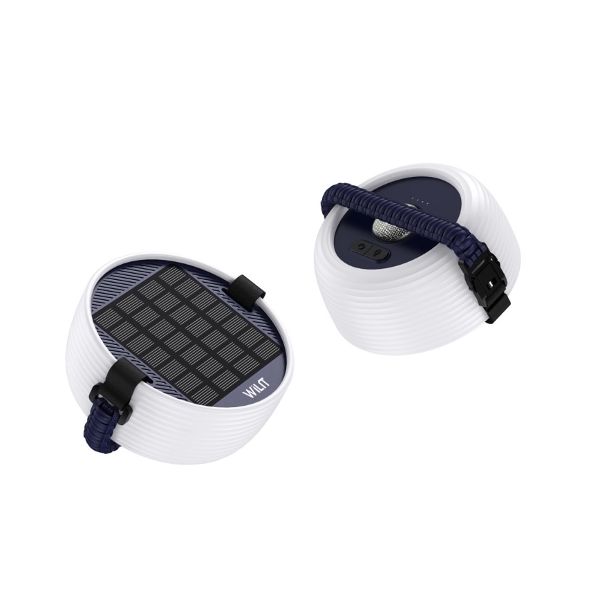 LED RGB Kaasaskantav päikesepaneeliga laetav lamp koos LED valguskett LED/10W/5V 3600 mAh IP65