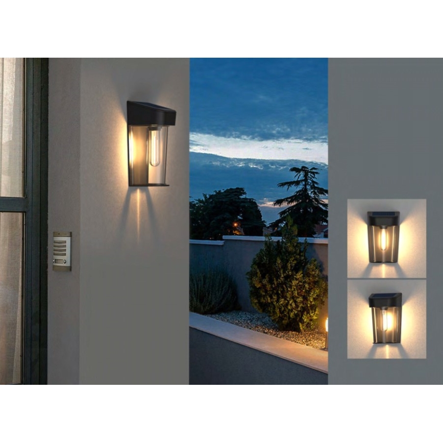 LED Päikesepaneeliga seinavalgusti koos anduriga LED/2V IP44