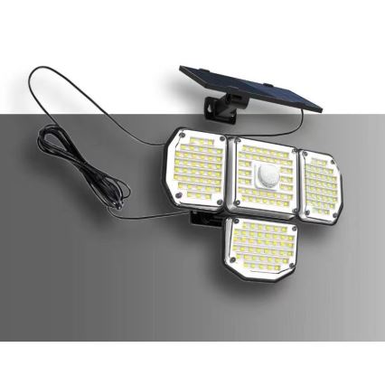 LED Päikesepaneeliga seinavalgusti koos anduriga LED/5W/5,5V 3000K/6500K IP44