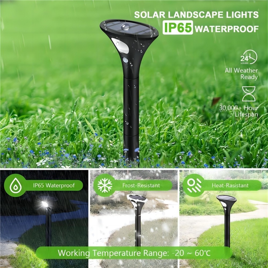LED Päikesepaneeliga valgusti anduriga LED/1W/3,7V 6000K IP65