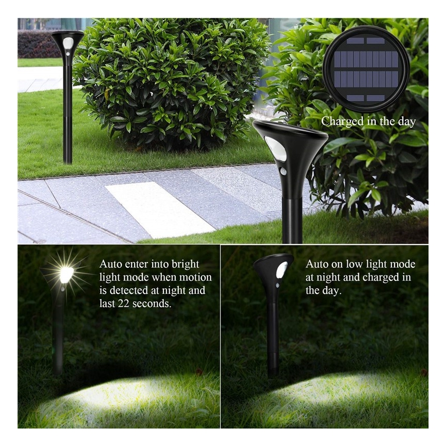 LED Päikesepaneeliga valgusti anduriga LED/1W/3,7V 6000K IP65