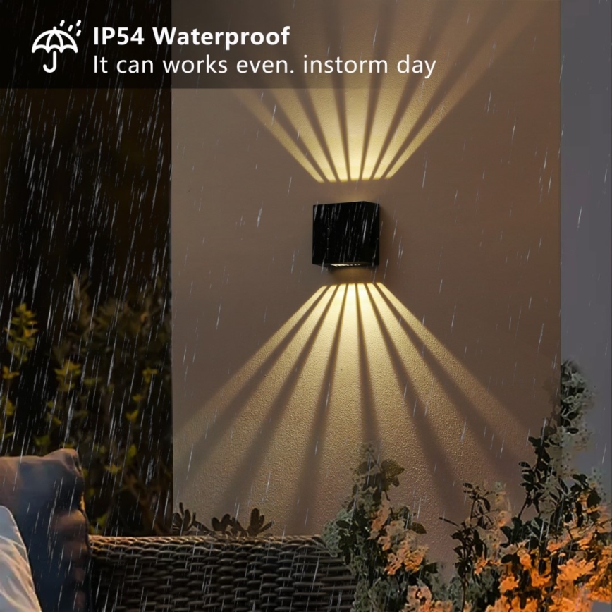 LED Päikesepaneeliga seinavalgusti LED/2W/3,7V 4000K IP44
