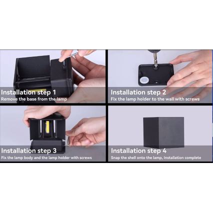 Immax 08510L - LED välisseinavalgusti DICE LED/6W/230V 3000K IP65