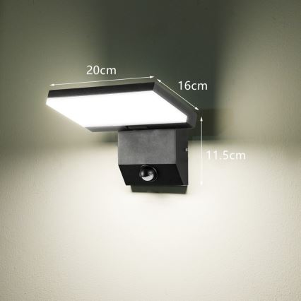 LED välisvalgusti anduriga MODERN LED/18W/230V IP65