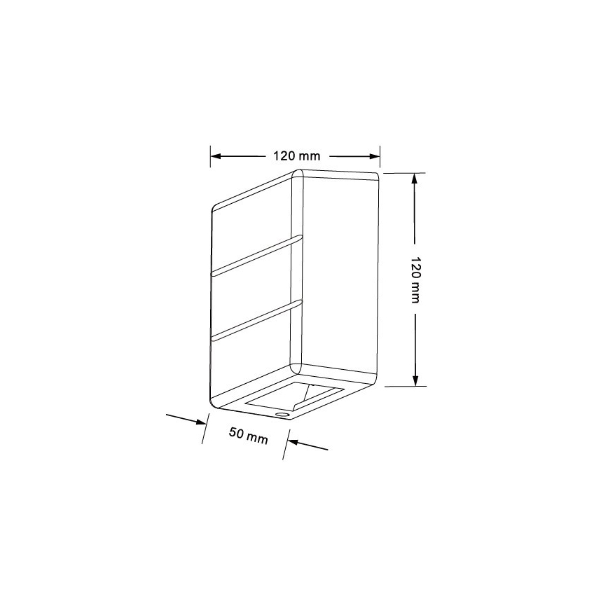 LED-välisseinavalgusti LUXLINE 6W/230V 3000K IP54 must