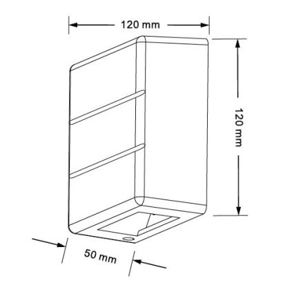 LED välisseinavalgusti LUXLINE 6W/230V 3000K IP54, pähkel