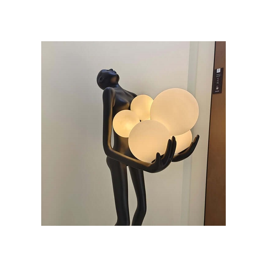 Põrandalamp SILUETTE 6xE27/25W/230V 180 cm Human Ball