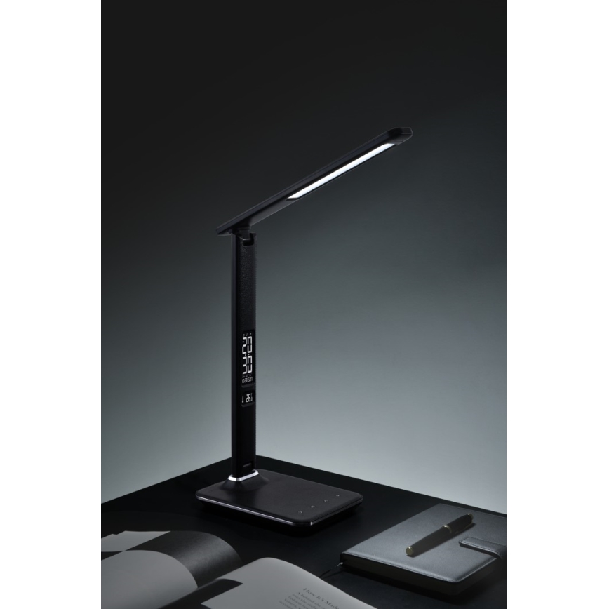 LED Hämardatav laualamp ekraaniga KINGFISHER LED/9W/230V/12V must