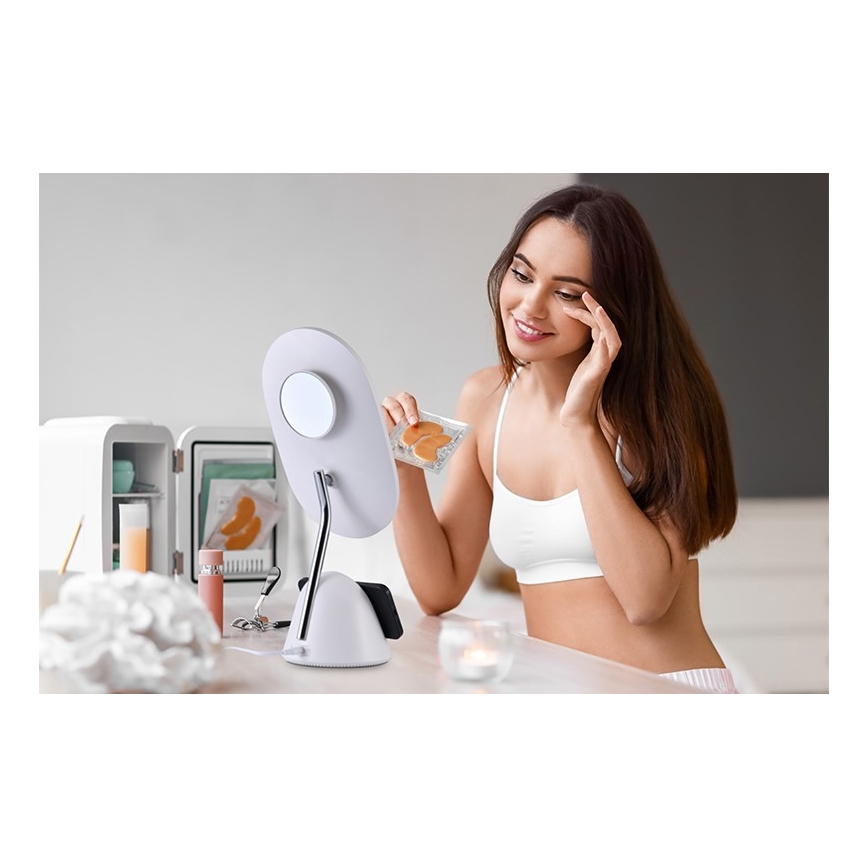 LED Hämardatav kosmeetikapeegel juhtmevaba laadimisega LED/18W/230V