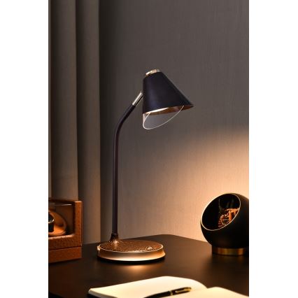 LED Hämardatav laualamp juhtmevaba laadimisega FINCH LED/9W/12/230V pruun/kuldne