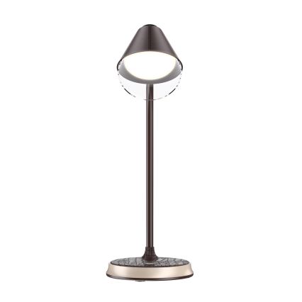 LED Hämardatav laualamp juhtmevaba laadimisega FINCH LED/9W/12/230V pruun/kuldne