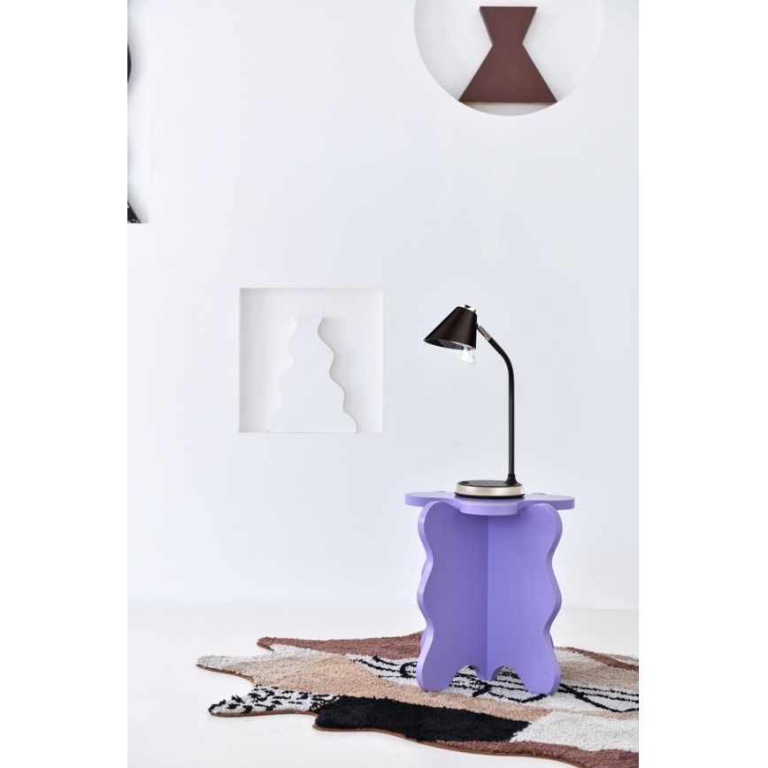 LED Hämardatav laualamp juhtmevaba laadimisega FINCH LED/9W/12/230V hall/läikiv kroom
