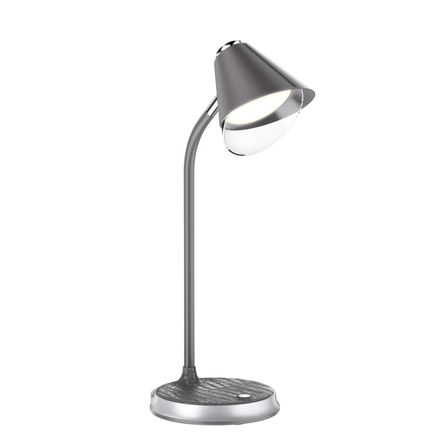 LED Hämardatav laualamp juhtmevaba laadimisega FINCH LED/9W/12/230V hall/läikiv kroom