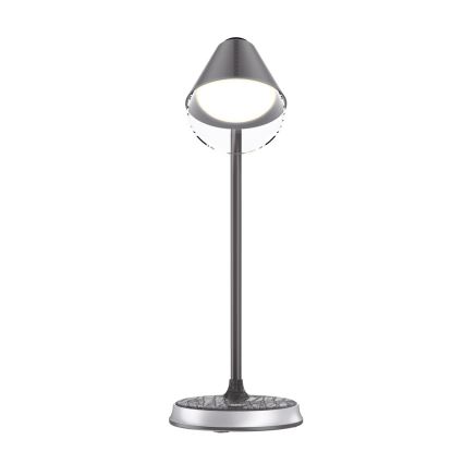 LED Hämardatav laualamp juhtmevaba laadimisega FINCH LED/9W/12/230V hall/läikiv kroom
