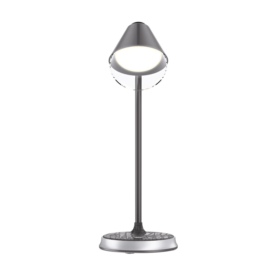 LED Hämardatav laualamp juhtmevaba laadimisega FINCH LED/9W/12/230V hall/läikiv kroom