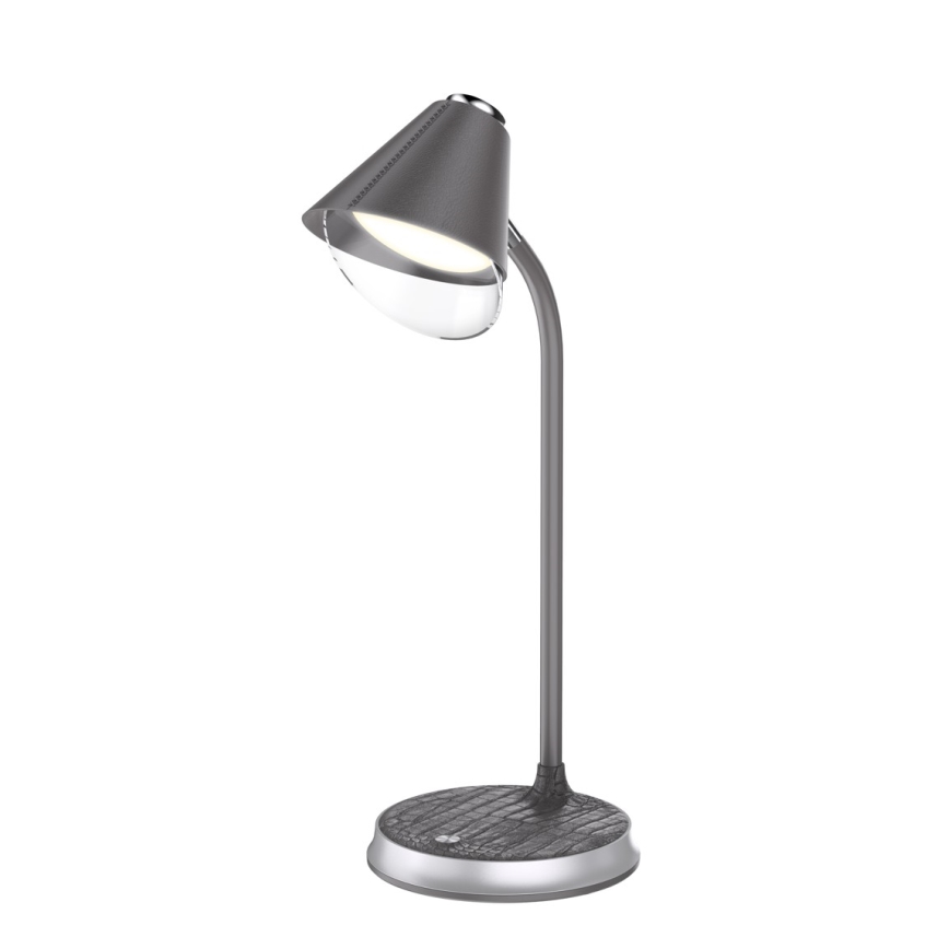 LED Hämardatav laualamp juhtmevaba laadimisega FINCH LED/9W/12/230V hall/läikiv kroom