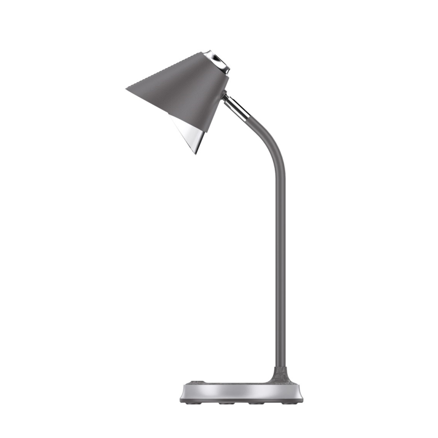 LED Hämardatav laualamp juhtmevaba laadimisega FINCH LED/9W/12/230V hall/läikiv kroom