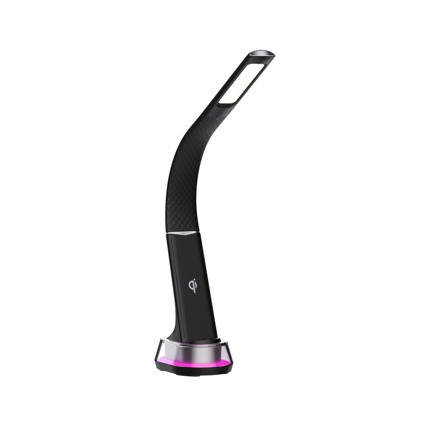LED RGB Hämardatav laualamp juhtmevaba laadimisega CORELLA LED/7W/12/230V must