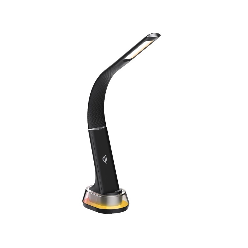 LED RGB Hämardatav laualamp juhtmevaba laadimisega CORELLA LED/7W/12/230V must