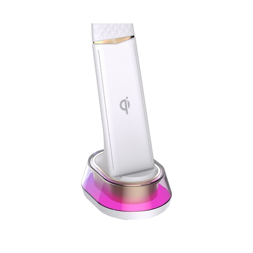 LED RGB Hämardatav laualamp juhtmevaba laadimisega CORELLA LED/7W/12/230V valge