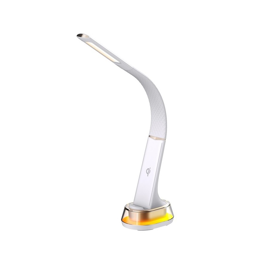 LED RGB Hämardatav laualamp juhtmevaba laadimisega CORELLA LED/7W/12/230V valge