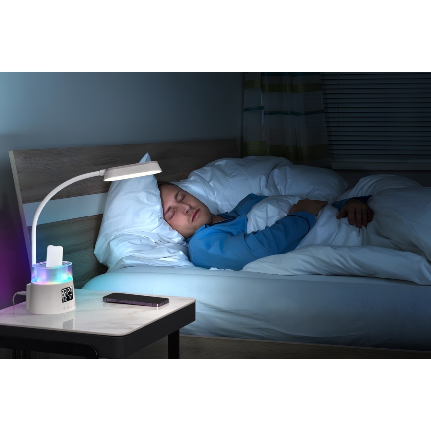 LED RGBW Hämardatav laualamp pliiatsihoidikuga FALCON LED/10W/5V