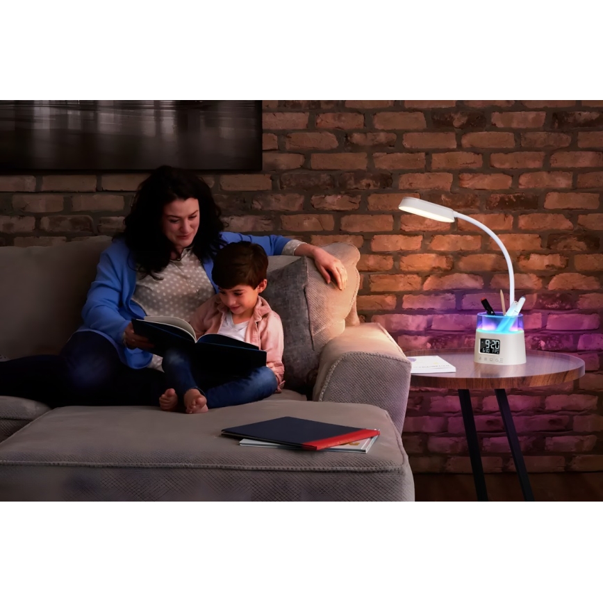 LED RGBW Hämardatav laualamp pliiatsihoidikuga FALCON LED/10W/5V