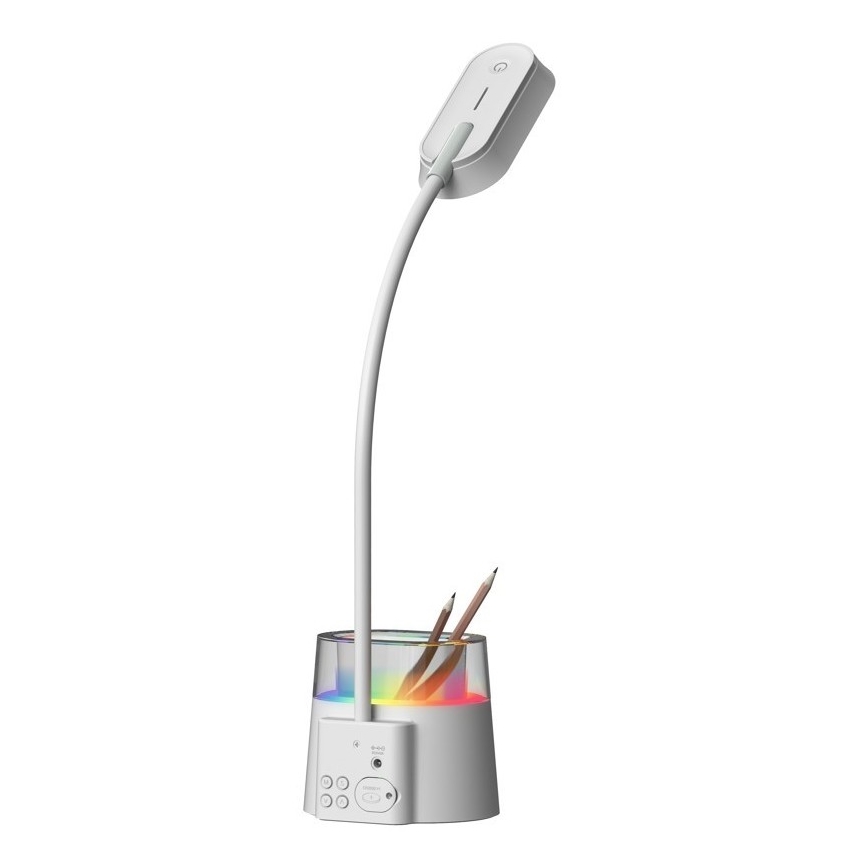 LED RGBW Hämardatav laualamp pliiatsihoidikuga FALCON LED/10W/5V