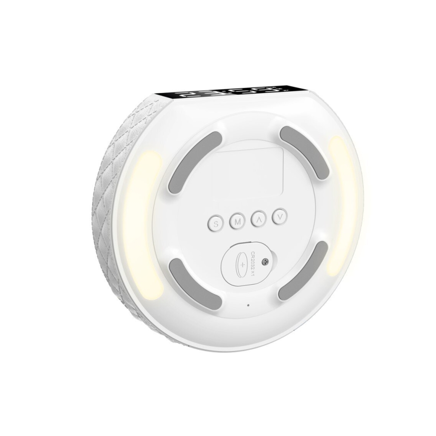 Äratuskell LCD ekraaniga ja juhtmevaba Qi laadija 27W/9V 220 mAh valge