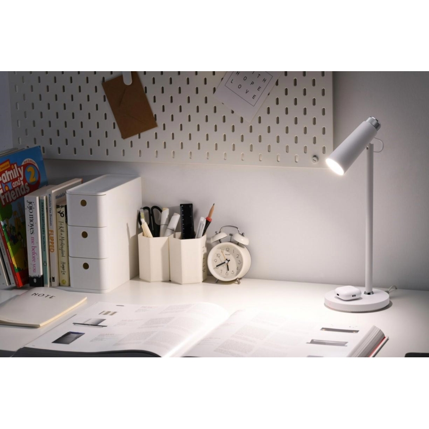 LED Hämardatav laualamp koos juhtmevaba Qi laadimisega TIT LED/12W/230V valge