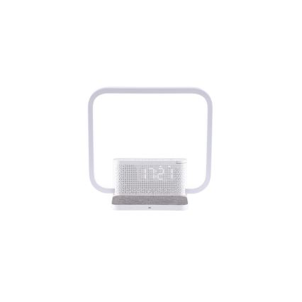 LED Hämardatav laualamp koos äratuskell ja Qi laadimisega LED/18W/230V valge