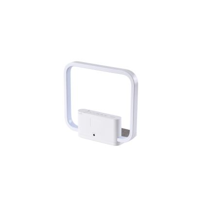 LED Hämardatav laualamp koos äratuskell ja Qi laadimisega LED/18W/230V valge