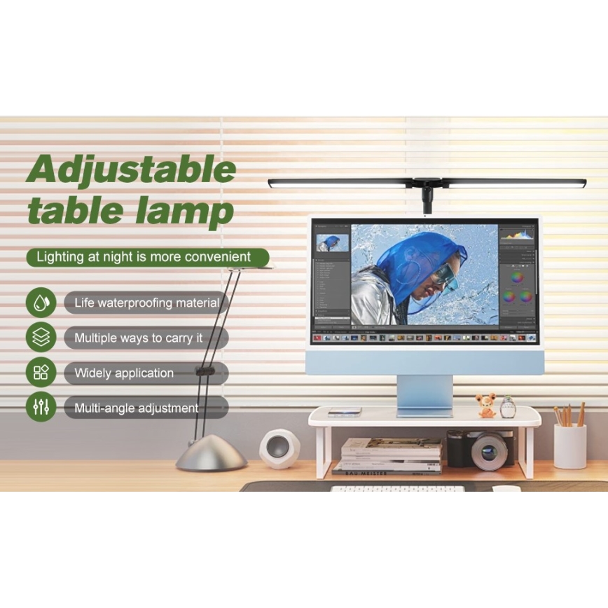 LED Paindlik Hämardatav monitori valgustus OFFICE LED/24W/230V 2700-6300K CRI 95
