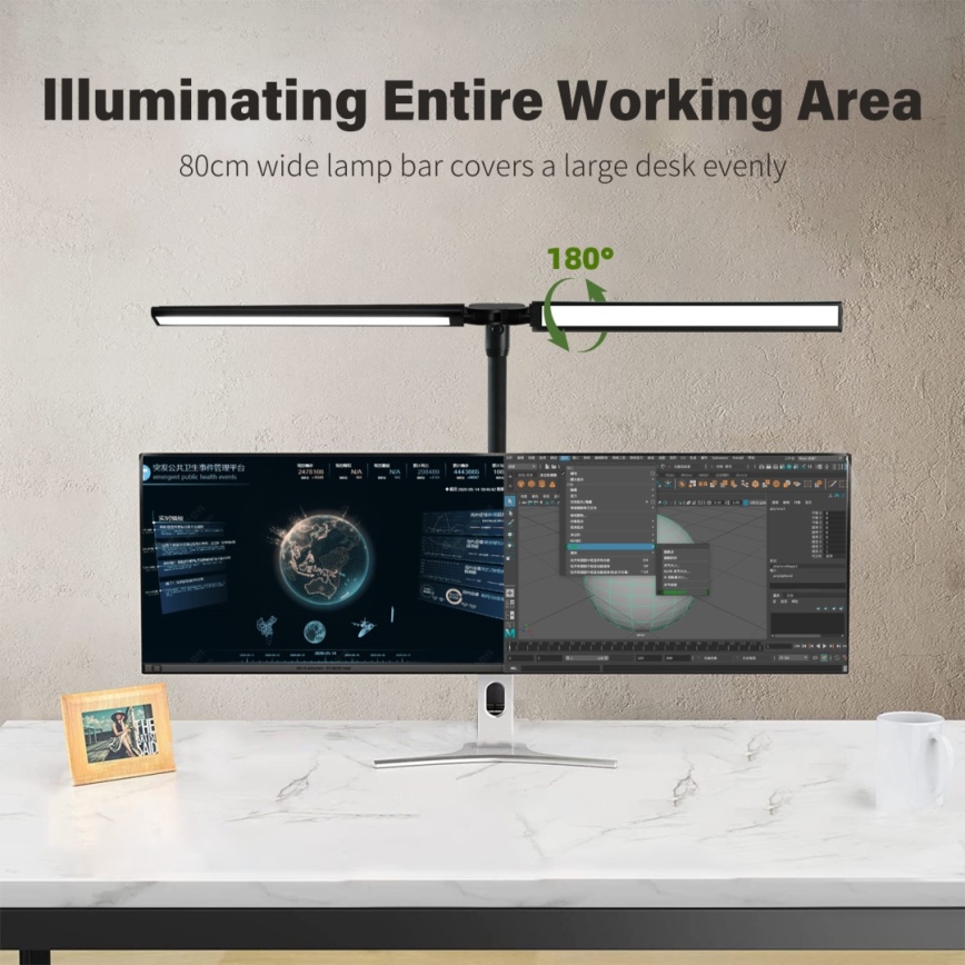 LED Paindlik Hämardatav monitori valgustus OFFICE LED/24W/230V 2700-6300K CRI 95