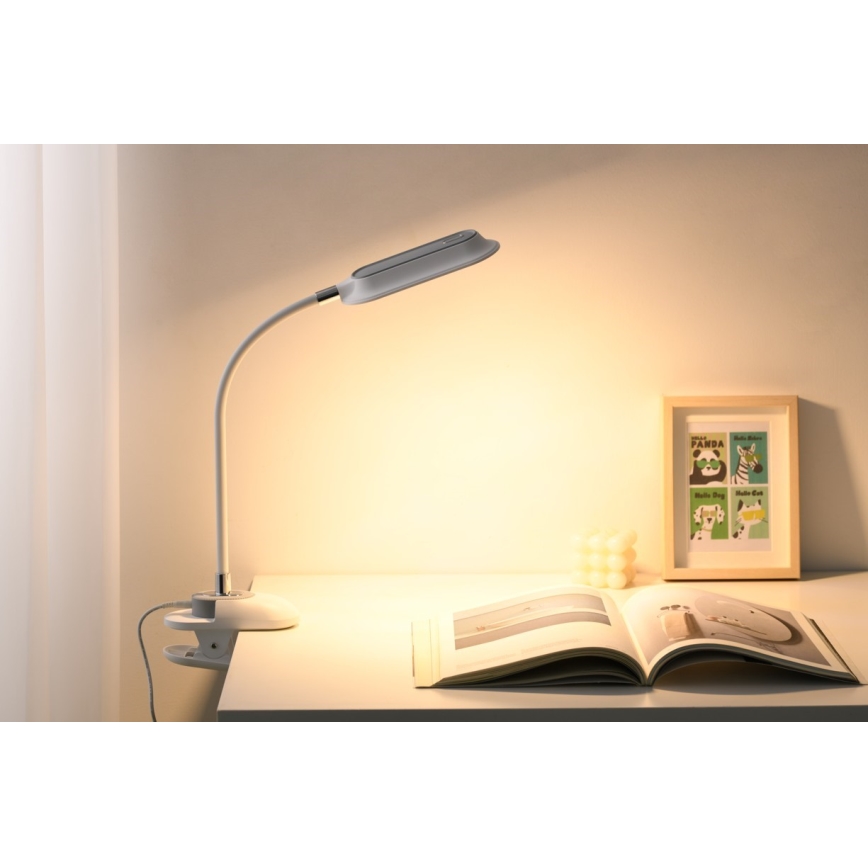 LED+CCT hämardatav laualamp klambriga CLIP LED/7,5W/230V 3000/4200/5000K valge