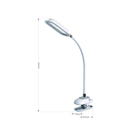 LED+CCT hämardatav laualamp klambriga CLIP LED/7,5W/230V 3000/4200/5000K valge