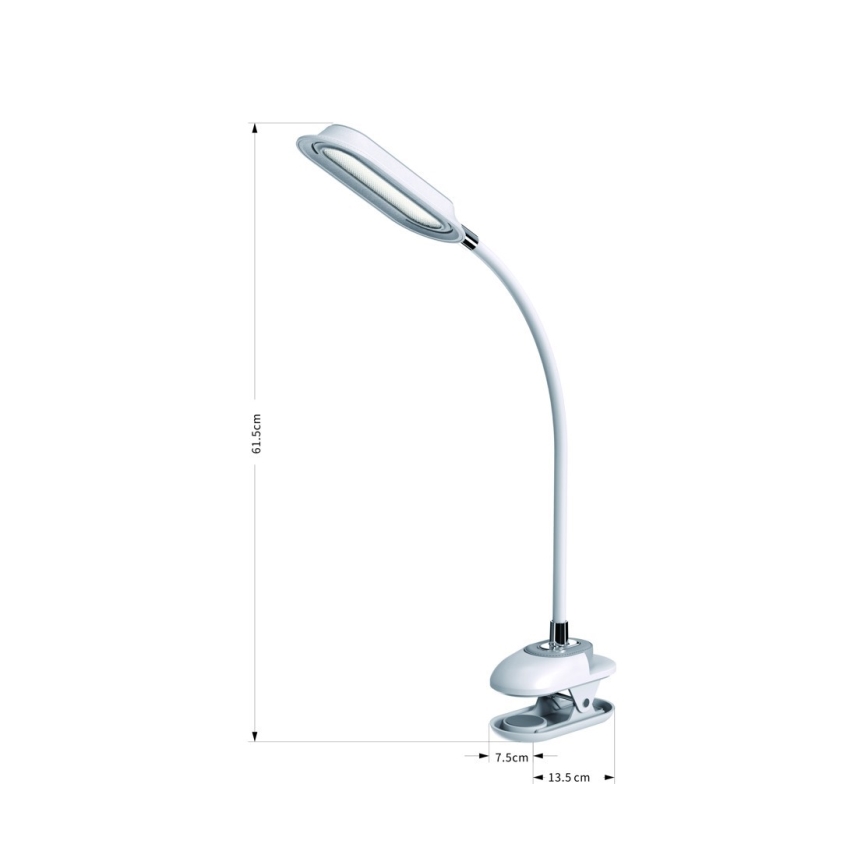 LED+CCT hämardatav laualamp klambriga CLIP LED/7,5W/230V 3000/4200/5000K valge
