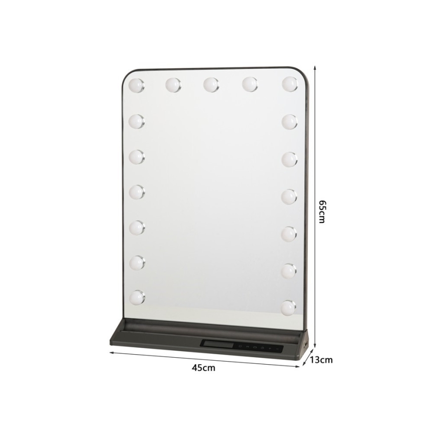 Hämardatav LED-meigipeegel HOLLYWOOD LED/18W/230V 3000/4200/6000K hall