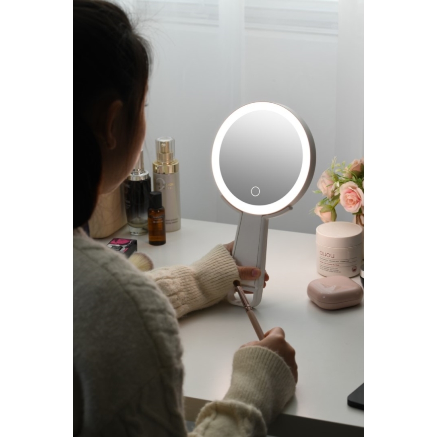 Immax 09103L - LED+CCT Hämardatav meigipeegel SWEET LED/3W/5V valge