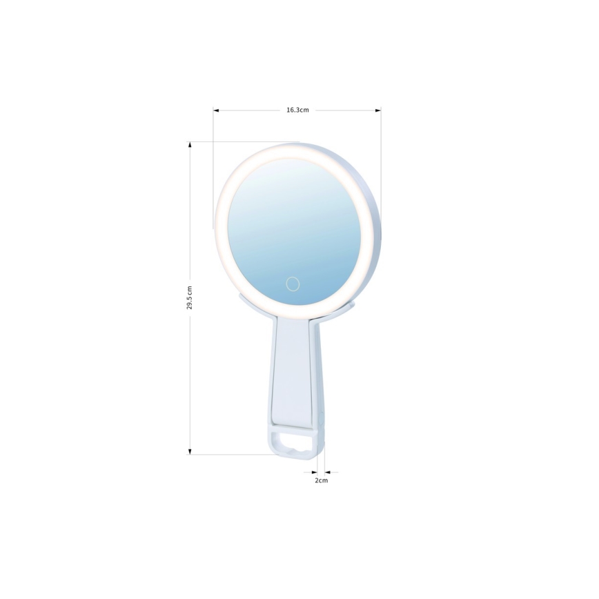 Immax 09103L - LED+CCT Hämardatav meigipeegel SWEET LED/3W/5V valge