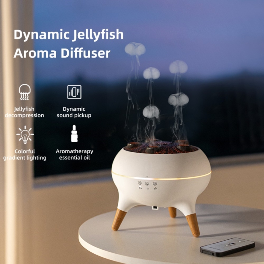 Immax 09104L - Aroomidifuser ja õhuniisutaja JELLYFISH LED/11W/5V