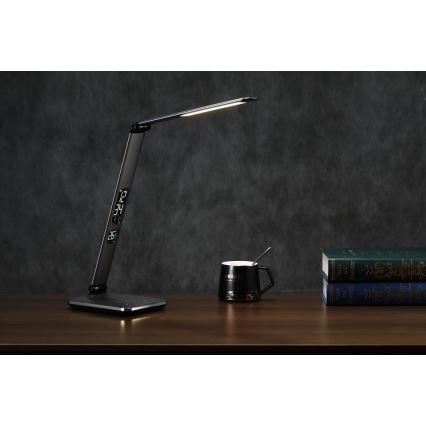 LED hämardatav laualamp LED/8,5W/230V juhtmevaba laadimisega hõbedane