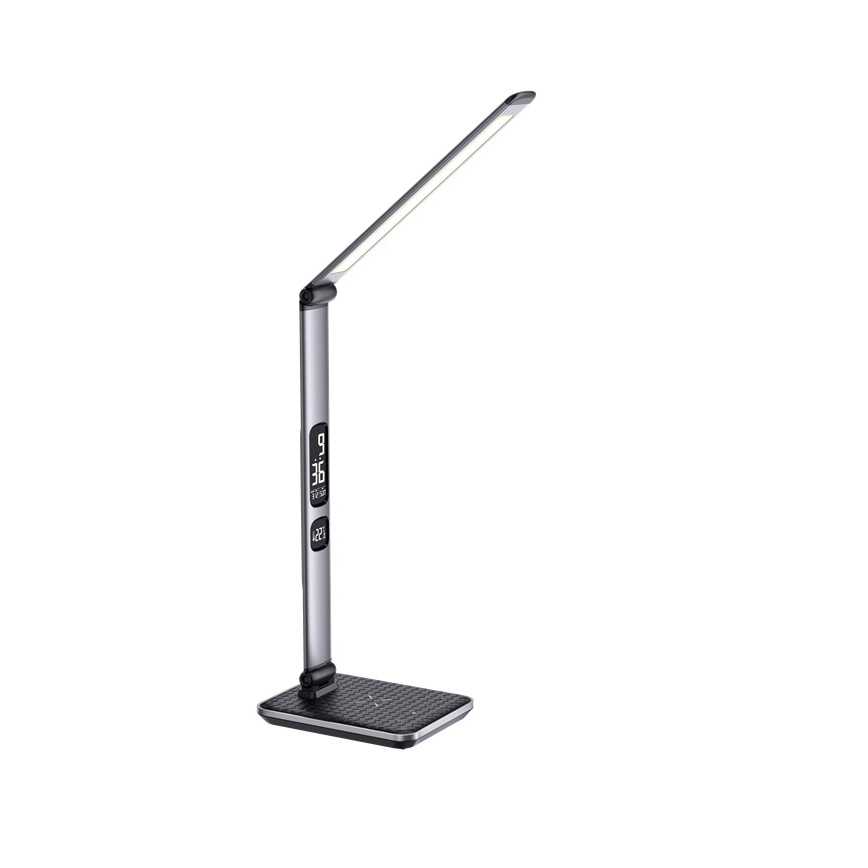 LED hämardatav laualamp LED/8,5W/230V juhtmevaba laadimisega hõbedane