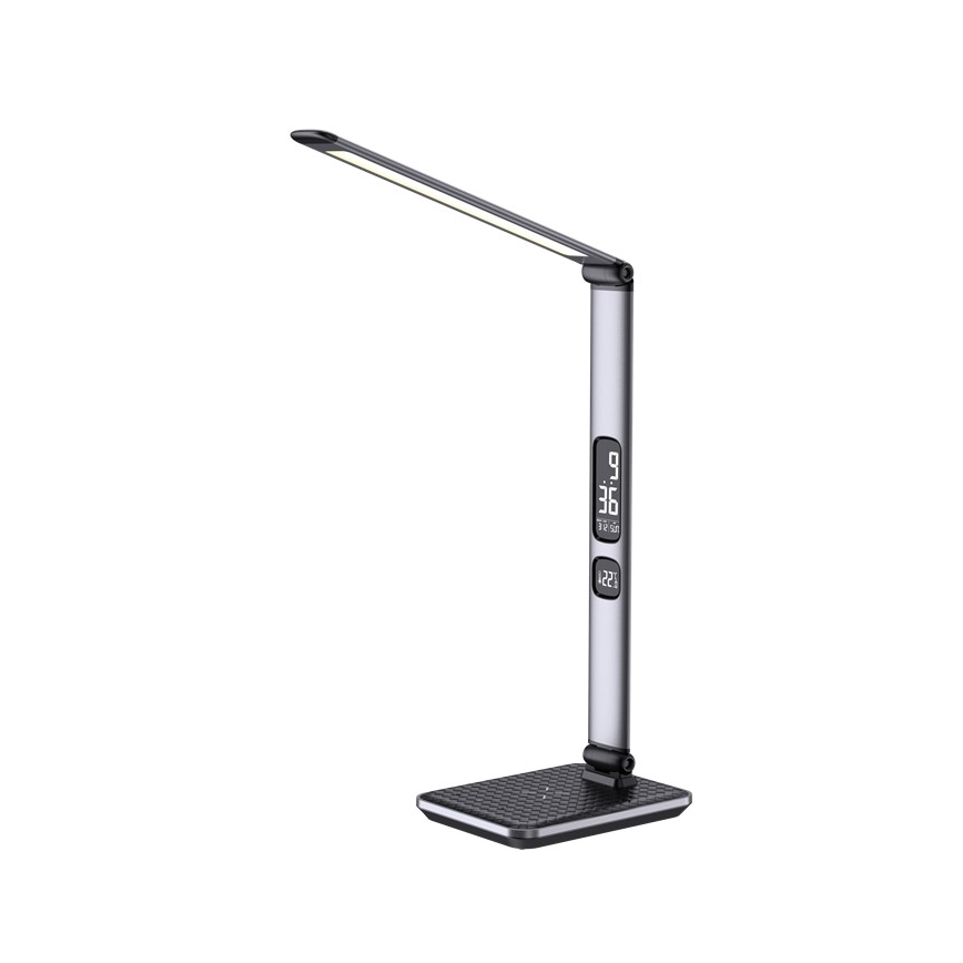 LED hämardatav laualamp LED/8,5W/230V juhtmevaba laadimisega hõbedane
